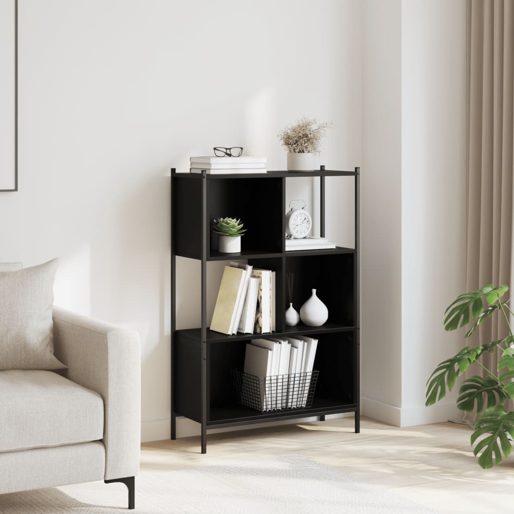 VidaXL Boekenkast 72x28x109 cm bewerkt hout zwart
