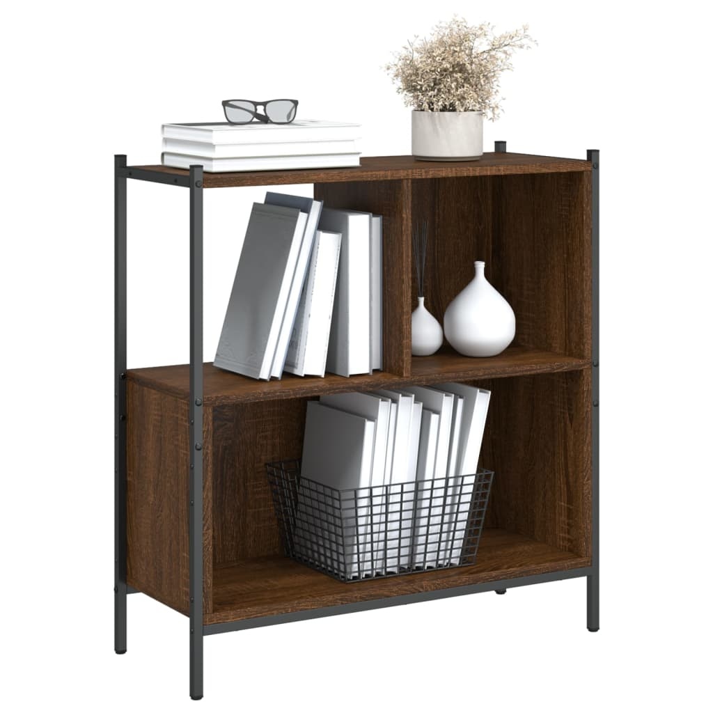 VidaXL Boekenkast 72x28x77,5 cm bewerkt hout bruineikenkleurig