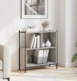 VidaXL Boekenkast 72x28x77,5 cm bewerkt hout grijs sonoma eikenkleur