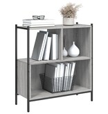 VidaXL Boekenkast 72x28x77,5 cm bewerkt hout grijs sonoma eikenkleur