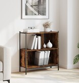 VidaXL Boekenkast 72x28x77,5 cm bewerkt hout gerookt eikenkleurig