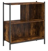 VidaXL Boekenkast 72x28x77,5 cm bewerkt hout gerookt eikenkleurig