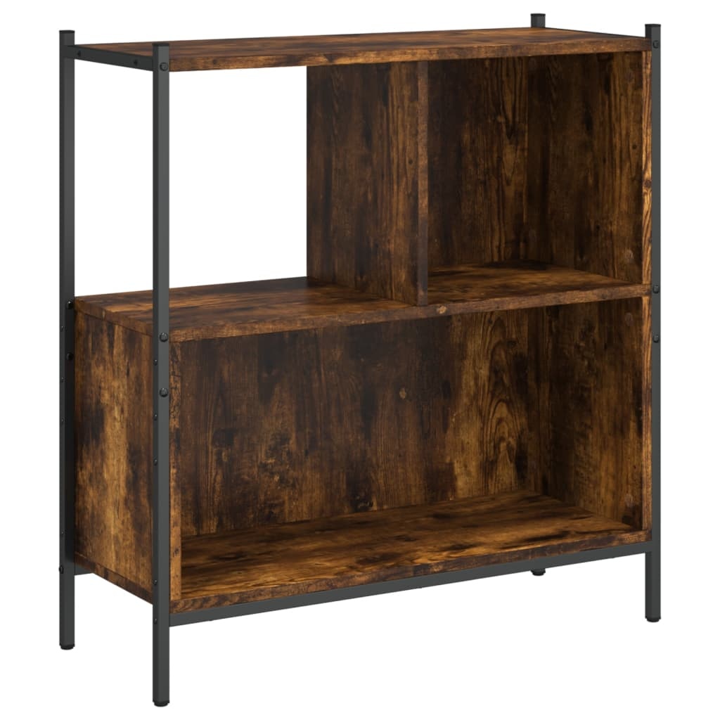 VidaXL Boekenkast 72x28x77,5 cm bewerkt hout gerookt eikenkleurig