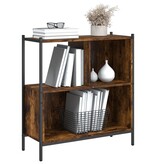 VidaXL Boekenkast 72x28x77,5 cm bewerkt hout gerookt eikenkleurig