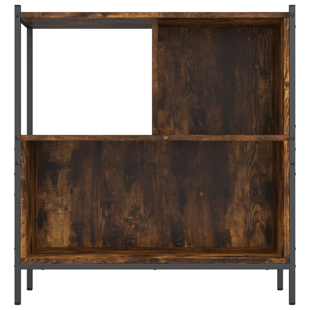 VidaXL Boekenkast 72x28x77,5 cm bewerkt hout gerookt eikenkleurig