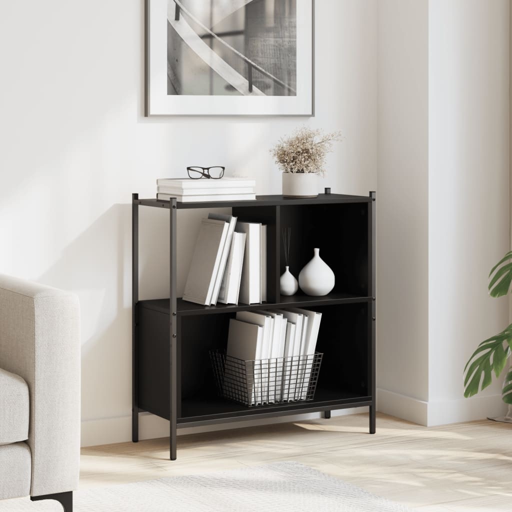 VidaXL Boekenkast 72x28x77,5 cm bewerkt hout zwart