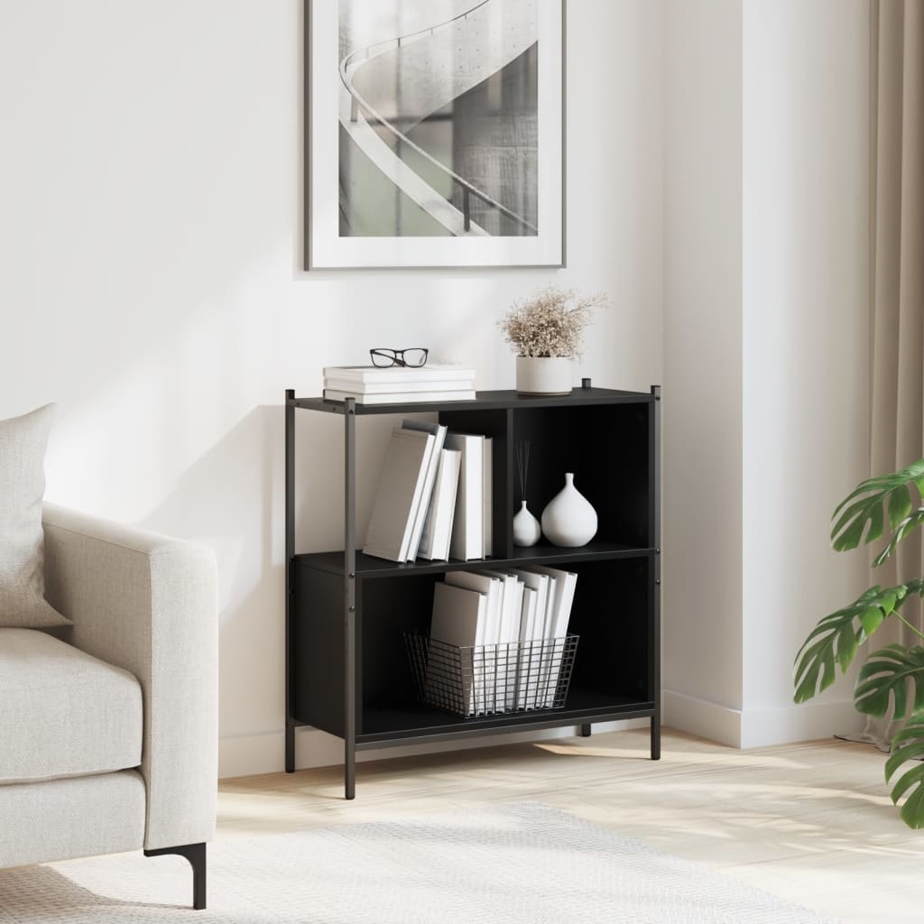 VidaXL Boekenkast 72x28x77,5 cm bewerkt hout zwart