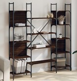 VidaXL Boekenkast 155,5x24x166,5 cm bewerkt hout bruineikenkleurig