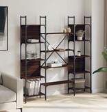 VidaXL Boekenkast 155,5x24x166,5 cm bewerkt hout bruineikenkleurig
