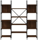 VidaXL Boekenkast 155,5x24x166,5 cm bewerkt hout bruineikenkleurig