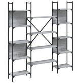 VidaXL Boekenkast 155,5x24x166,5 cm bewerkt hout grijs sonoma eiken