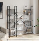 VidaXL Boekenkast 155,5x24x166,5 cm bewerkt hout grijs sonoma eiken