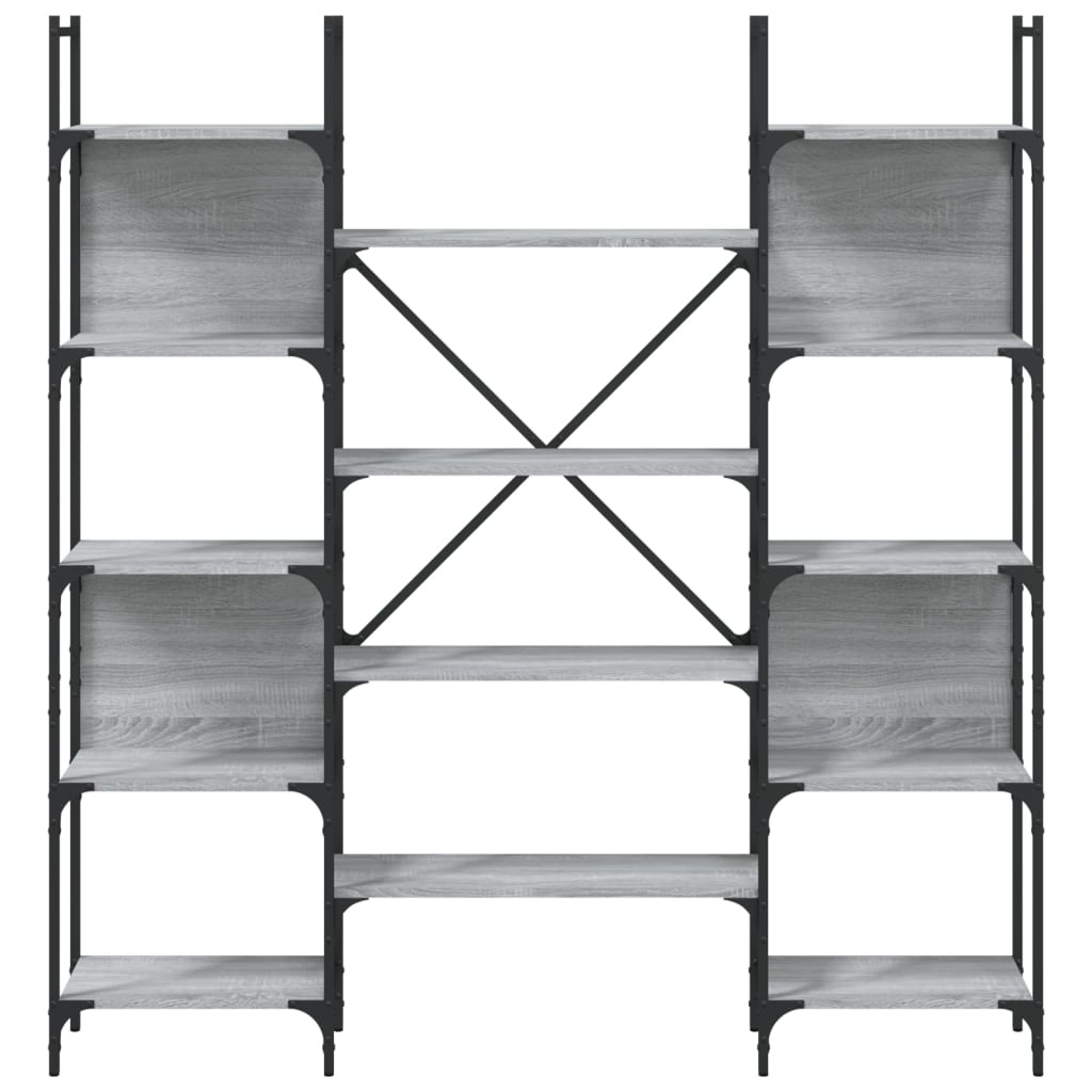 VidaXL Boekenkast 155,5x24x166,5 cm bewerkt hout grijs sonoma eiken