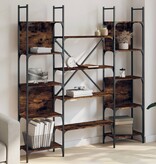 VidaXL Boekenkast 155,5x24x166,5 cm bewerkt hout gerookt eikenkleurig