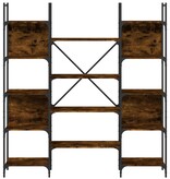 VidaXL Boekenkast 155,5x24x166,5 cm bewerkt hout gerookt eikenkleurig