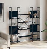 VidaXL Boekenkast 155,5x24x166,5 cm bewerkt hout zwart
