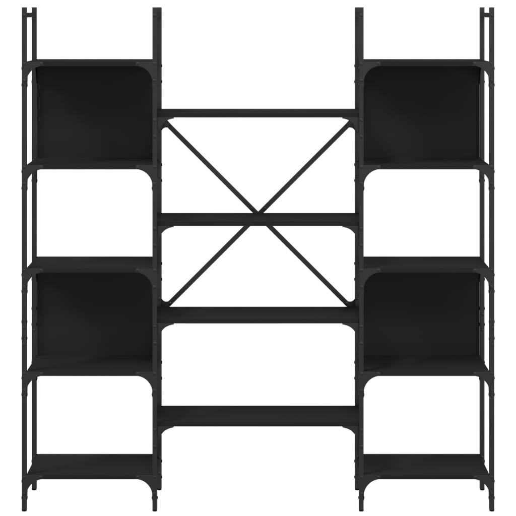 VidaXL Boekenkast 155,5x24x166,5 cm bewerkt hout zwart