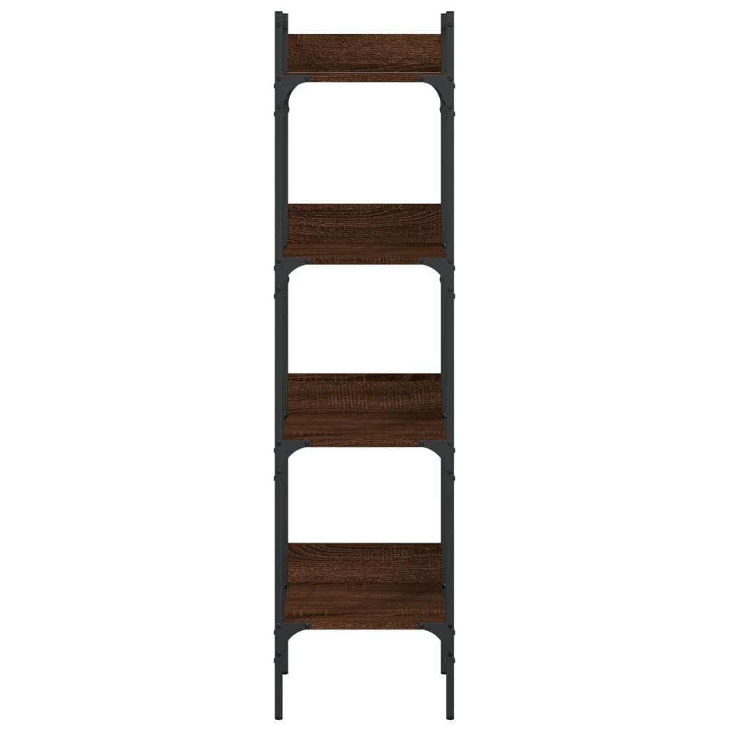 VidaXL Boekenkast 4-laags 35x30x138,5 cm bewerkt hout bruineikenkleur
