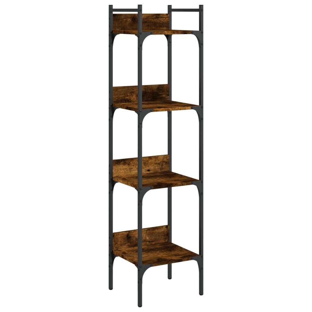 VidaXL Boekenkast 4-laags 35x30x138,5 cm bewerkt hout gerookt eiken