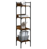 VidaXL Boekenkast 4-laags 35x30x138,5 cm bewerkt hout gerookt eiken