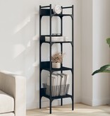 VidaXL Boekenkast 4-laags 35x30x138,5 cm bewerkt hout zwart