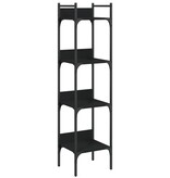 VidaXL Boekenkast 4-laags 35x30x138,5 cm bewerkt hout zwart