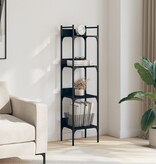 VidaXL Boekenkast 4-laags 35x30x138,5 cm bewerkt hout zwart