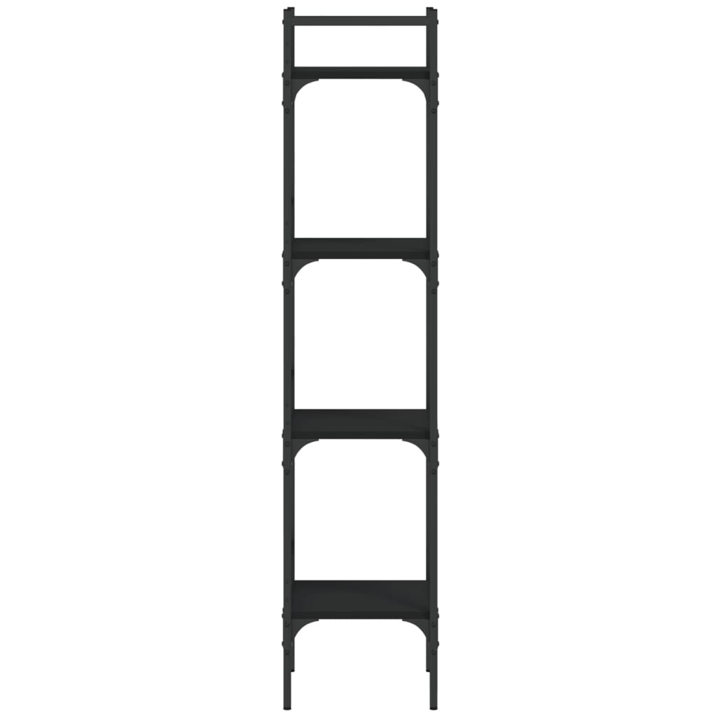 VidaXL Boekenkast 4-laags 35x30x138,5 cm bewerkt hout zwart
