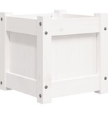 VidaXL Plantenbakken 2 st cm massief grenenhout wit