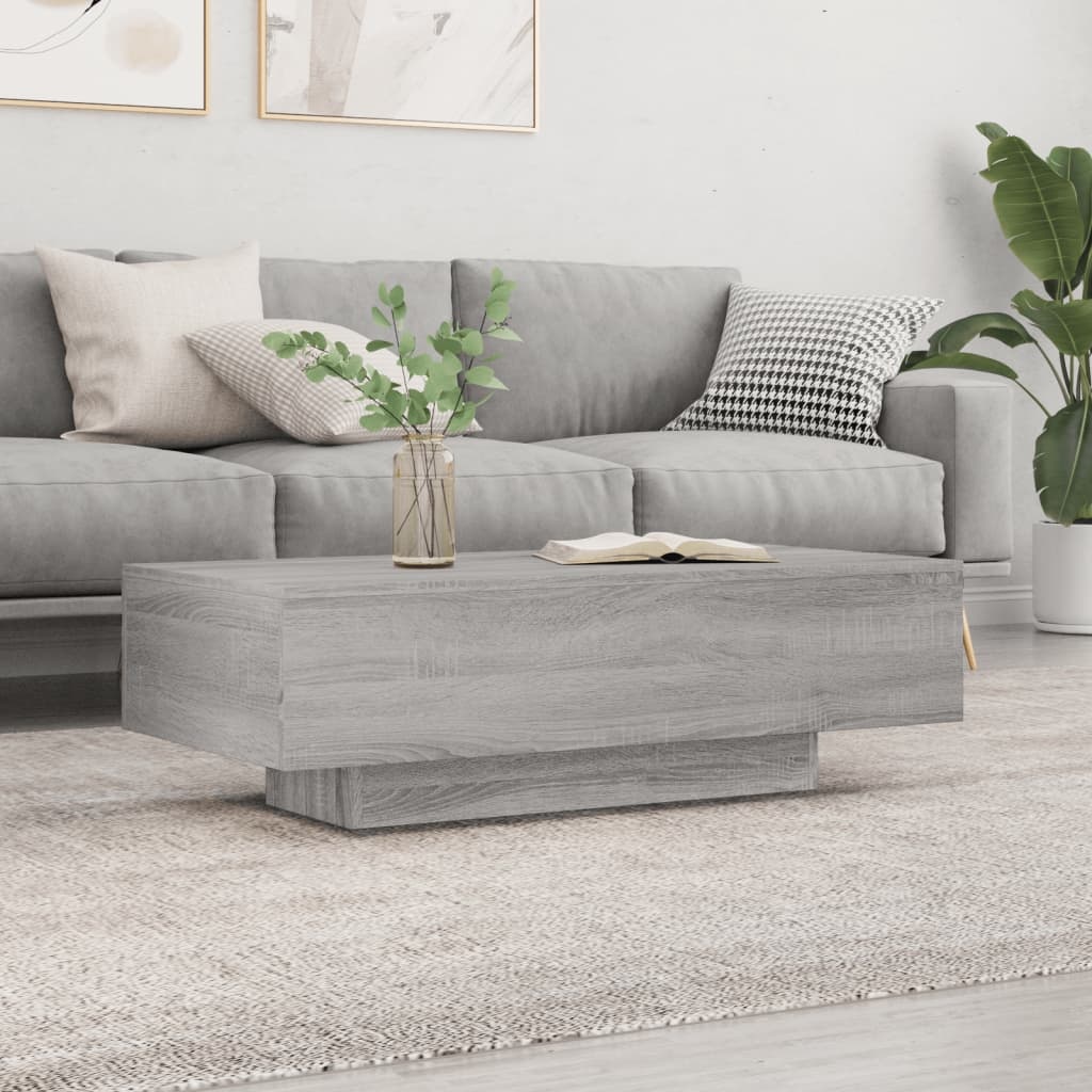 VidaXL Salontafel 100x49,5x31 cm bewerkt hout grijs sonoma eikenkleur