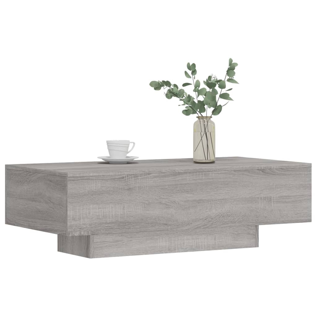 vidaXL Salontafel 100x49,5x31 cm bewerkt hout grijs sonoma eikenkleur