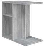 vidaXL Bijzettafel 50x30x50 cm bewerkt hout grijs sonoma eikenkleurig