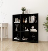 VidaXL Boekenkast/kamerscherm 104x33,5x110 cm massief grenenhout zwart