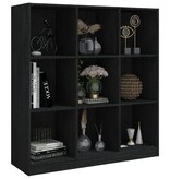 VidaXL Boekenkast/kamerscherm 104x33,5x110 cm massief grenenhout zwart