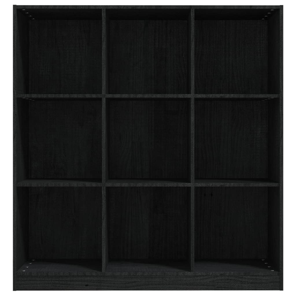 VidaXL Boekenkast/kamerscherm 104x33,5x110 cm massief grenenhout zwart