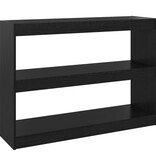 VidaXL Boekenkast/kamerscherm 100x30x71,5 cm grenenhout zwart