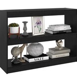 VidaXL Boekenkast/kamerscherm 100x30x71,5 cm grenenhout zwart