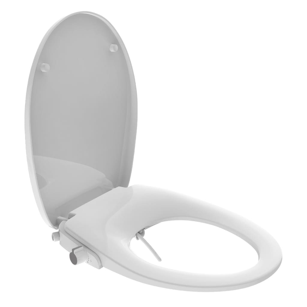 vidaXL Toiletbril soft-close met bidetfunctie wit