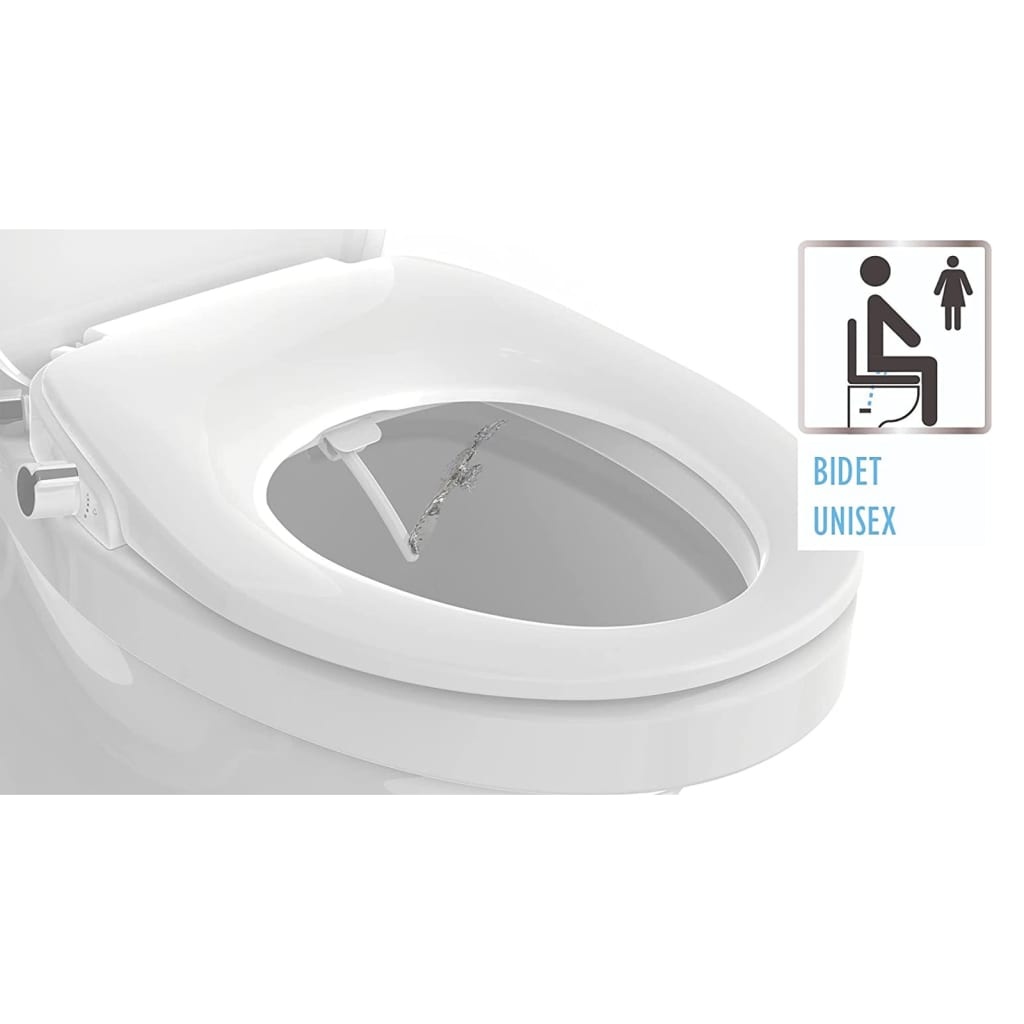 vidaXL Toiletbril soft-close met bidetfunctie wit