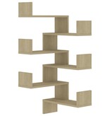 VidaXL Hoekwandschapen 2 st 40x40x50 cm spaanplaat sonoma eikenkleurig