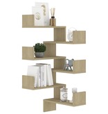 VidaXL Hoekwandschapen 2 st 40x40x50 cm spaanplaat sonoma eikenkleurig