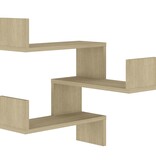 VidaXL Hoekwandschapen 2 st 40x40x50 cm spaanplaat sonoma eikenkleurig