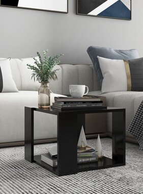 VidaXL Salontafel 40x40x30 cm bewerkt hout zwart