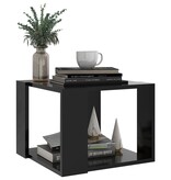 VidaXL Salontafel 40x40x30 cm bewerkt hout zwart
