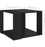 VidaXL Salontafel 40x40x30 cm bewerkt hout zwart