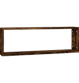 VidaXL Wandschappen kubus 4 st 80x15x26,5 cm hout gerookt eikenkleurig