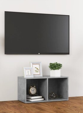 VidaXL Tv-meubel 72x35x36,5 cm spaanplaat betongrijs
