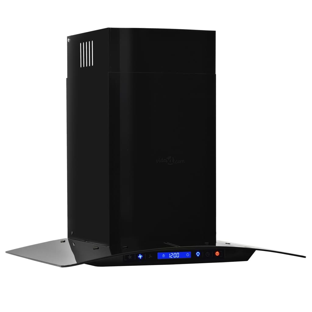 VidaXL Wandafzuigkap 756 m³/u 60 cm roestvrij staal zwart