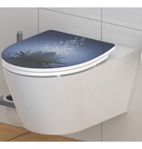 vidaXL Toiletbril met soft-close WATER LILY duroplast hoogglans