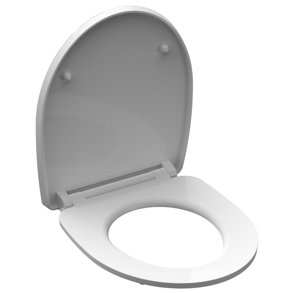 vidaXL Toiletbril met soft-close WATER LILY duroplast hoogglans